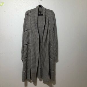 Torrid Gray Long Open-Front Cardigan Sweater